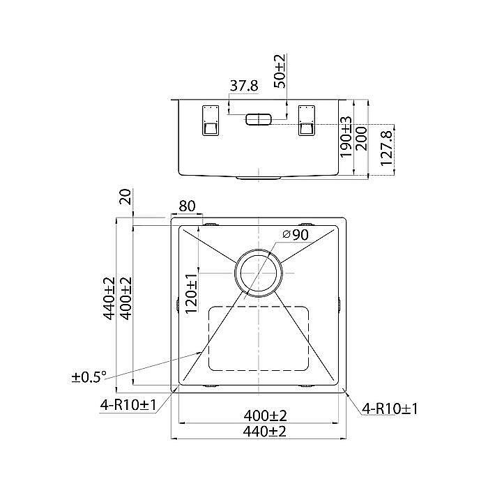 Мойка кухонная Iddis Edifice EDI44G0i77 купить в интернет-магазине сантехники Sanbest