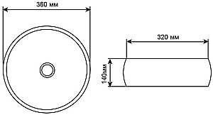 Раковина накладная Aquanet Round-1 36 273679 белая купить в интернет-магазине Sanbest
