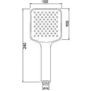 Душевая лейка Orange S08HS хром купить в интернет-магазине сантехники Sanbest