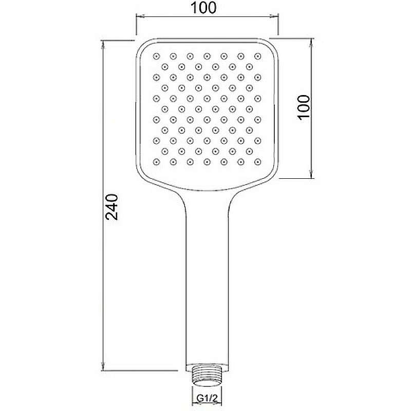 Душевая лейка Orange S08HS хром купить в интернет-магазине сантехники Sanbest
