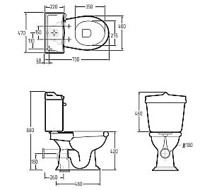 Унитаз Migliore Impero 30349 белый/хром купить в интернет-магазине Sanbest