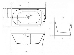 Ванна акриловая ABBER AB9257-1.5 150х78 купить в интернет-магазине Sanbest
