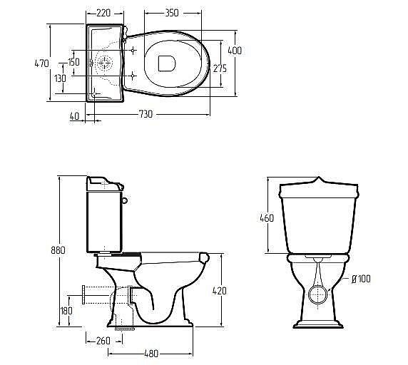 Унитаз Migliore Impero 30349 белый/хром купить в интернет-магазине Sanbest
