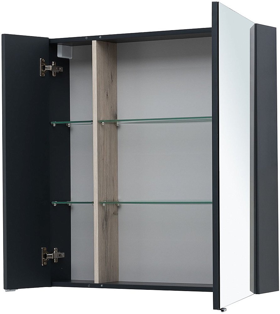 Зеркальный шкаф Aquanet Алвита New 80 Антрацит купить в интернет-магазине сантехники Sanbest