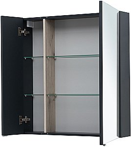Зеркальный шкаф Aquanet Алвита New 80 Антрацит купить в интернет-магазине сантехники Sanbest