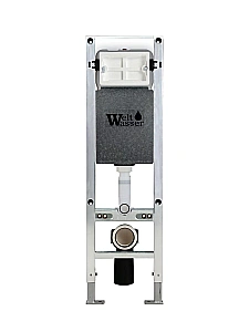 Унитаз с инсталляцией WeltWasser AMBERG 350 ST + HEIMBACH 043 MT-BL + AMBERG RD-MT CR черный матовый/кнопка матовый хром купить в интернет-магазине Sanbest