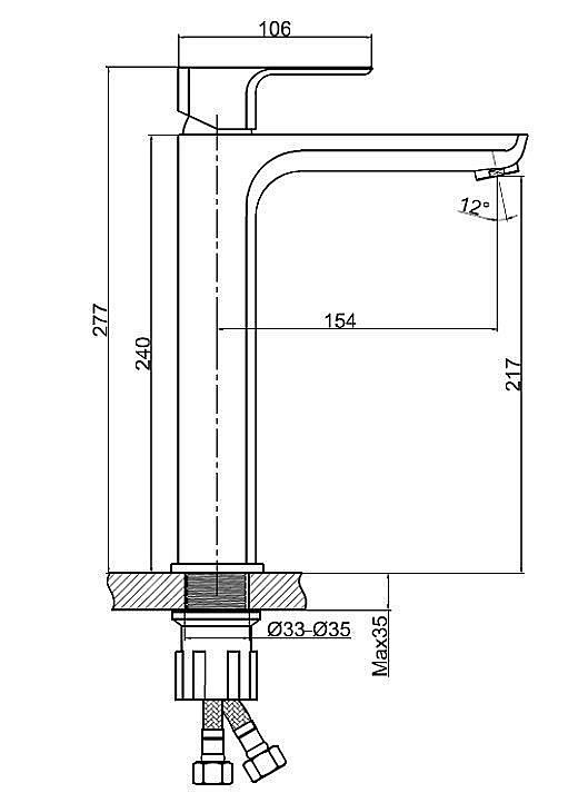 Смеситель для раковины Cersanit GEO 63043 купить в интернет-магазине сантехники Sanbest