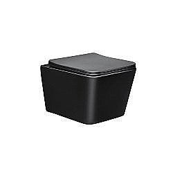 Унитаз подвесной Vincea Q-Line VT1-12MB безободковый, с крышкой микролифт,  матовый черный купить в интернет-магазине Sanbest