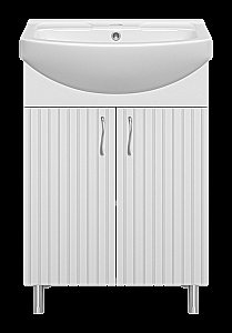 Тумба с раковиной Misty Изео - 60 Э-Изе01060-021Н белая для ванной в интернет-магазине Sanbest
