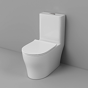 Унитаз моноблок Grossman Classic GR-4488SQ безободковый, с бачком, с крышкой микролифт, смыв торнадо, белый купить в интернет-магазине Sanbest