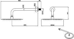 Верхний душ Allen Brau Priority 5.31017-BN купить в интернет-магазине сантехники Sanbest