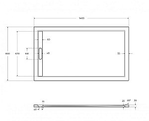 Душевой поддон Cezares Tray AS-AH 140х80 купить в интернет-магазине Sanbest