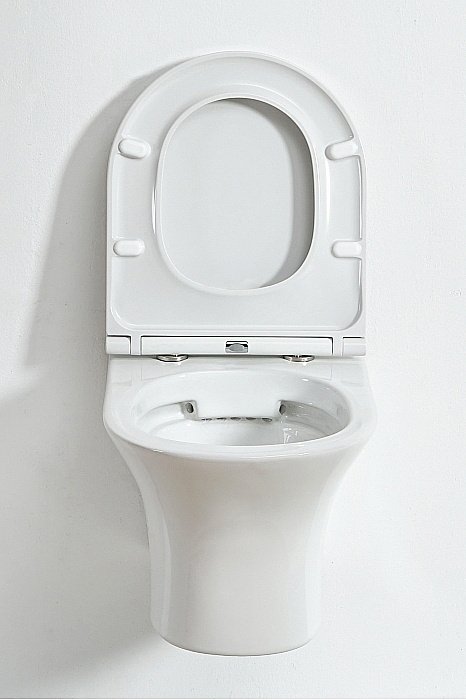 Унитаз подвесной Orange C01-100W безободковый, с крышкой микролифт купить в интернет-магазине Sanbest