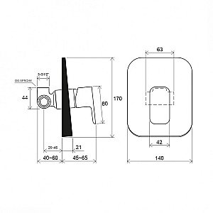 Смеситель для душа Ravak 10° Free X070135 купить в интернет-магазине сантехники Sanbest