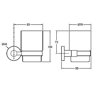 Стакан настенный Jacob Delafon CLASSIQUE E77825-CP купить в интернет-магазине сантехники Sanbest
