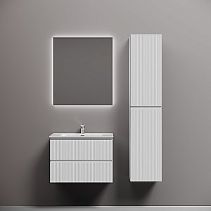 Тумба с раковиной Sancos Snob T 70 SNT70W белая матовая для ванной в интернет-магазине Sanbest