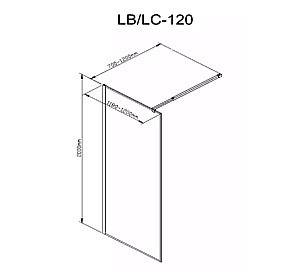 Душевое ограждение DTO LC 120 98901 прозрачная/профиль хром купить в интернет-магазине Sanbest