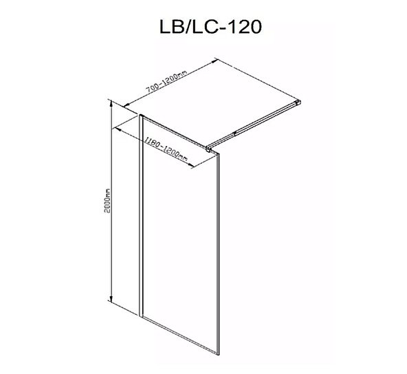 Душевое ограждение DTO LC 120 98901 прозрачная/профиль хром купить в интернет-магазине Sanbest