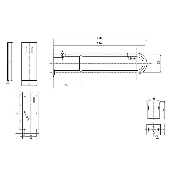 Поручень Bemeta Help 301607303 белый купить в интернет-магазине сантехники Sanbest