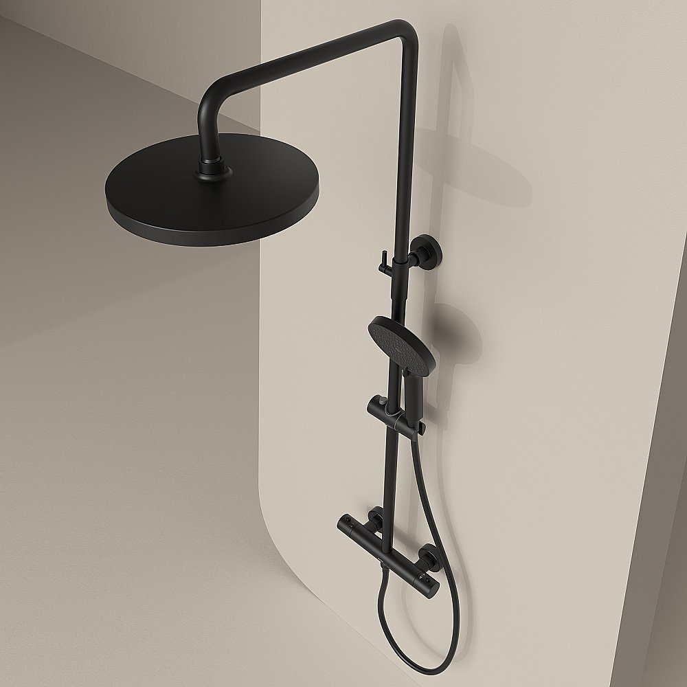 Душевая система Sancos Teo SC11001MB черный матовый купить в интернет-магазине сантехники Sanbest