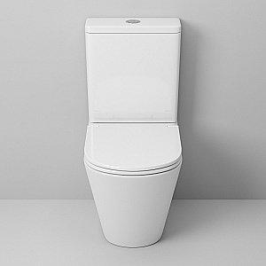 Унитаз напольный GROSSMAN GR-4450S безободковый, с бачком, с крышкой микролифт, белый глянцевый купить в интернет-магазине Sanbest