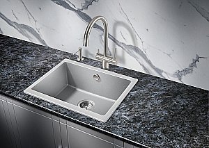 Мойка кухонная Milacio Leon 55 Cuarzo MC.77083 серый металлик купить в интернет-магазине сантехники Sanbest