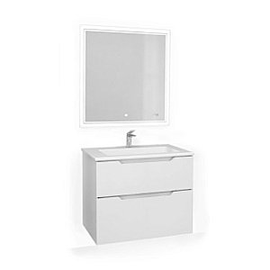 Зеркало Jorno Slide 80 Sli.02.77/W белое в ванную от интернет-магазине сантехники Sanbest