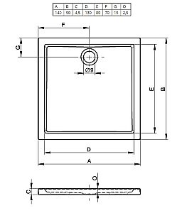 Душевой поддон Riho Zurich 256 140х90 D001010005 белый купить в интернет-магазине Sanbest