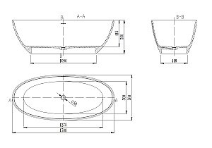 Ванна из искусственного камня Vincea VBT-4S01MW 170х76 белая матовая купить в интернет-магазине Sanbest