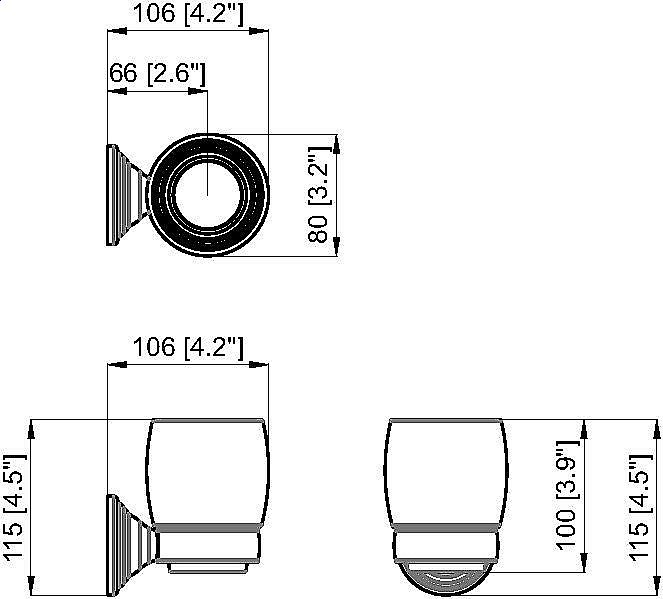 Стакан для зубных щеток Savoy SV2 CHR хром купить в интернет-магазине сантехники Sanbest