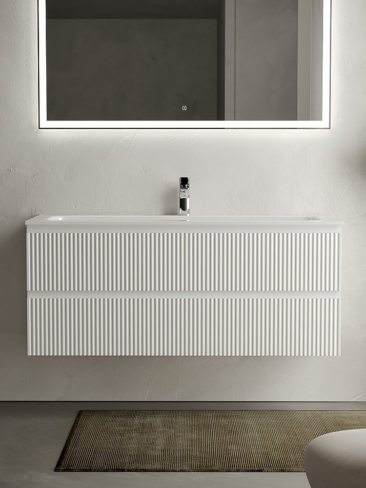 Тумба с раковиной Sancos SNOB R SNR120W Bianco для ванной в интернет-магазине Sanbest