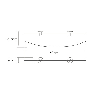 Полка WasserKraft Tauber K-64424 никель купить в интернет-магазине сантехники Sanbest