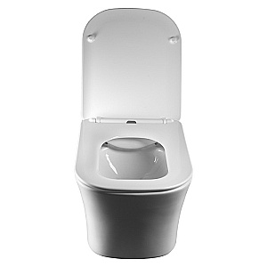 Унитаз подвесной Elghansa Monterno RM-4836 белый, безободковый, с крышкой микролифт купить в интернет-магазине Sanbest