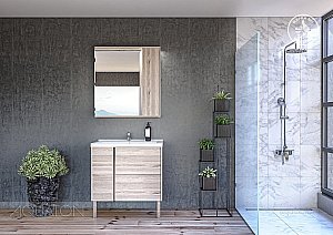 Тумба с раковиной Акватон Стоун 80 сосна арлингтон для ванной в интернет-магазине Sanbest