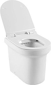 Приставной унитаз Aquanet Rimless Nova-F BL-101N-FST с крышкой микролифт, безободковый купить в интернет-магазине Sanbest