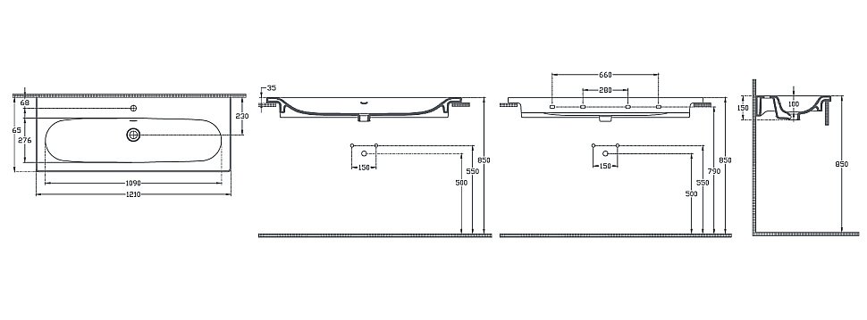 Раковина ISVEA Sistema S 121 10SS50121SV белая купить в интернет-магазине Sanbest