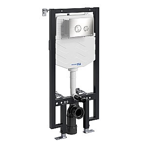 Унитаз подвесной WasserKRAFT Berkel 56TLT.010.ME.BN01.H001 безободковый, с инсталляцией Vils 56, с крышкой микролифт, белый/кнопка никель купить в интернет-магазине Sanbest