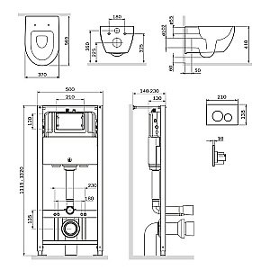 Унитаз подвесной AM.PM Awe FlashClean IS49001.111700 белый, безободковый, с инсталляцией купить в интернет-магазине Sanbest