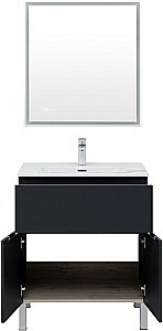 Тумба с раковиной Aquanet Алвита new 303900 70 антрацит для ванной в интернет-магазине Sanbest