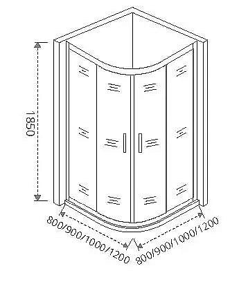 Душевой уголок Good Door NEO R-80-С-CH 80x80 купить в интернет-магазине Sanbest