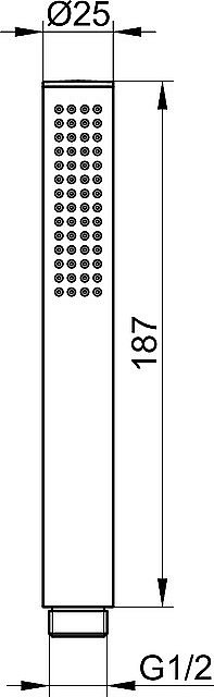 Душевая лейка KEUCO Edition Atelier 56080130100 хром черный купить в интернет-магазине сантехники Sanbest
