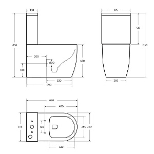 Унитаз BelBagno MARINO BB105CPR/BB105SC безободковый, с бачком, с крышкой микролифт, белый купить в интернет-магазине Sanbest