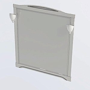 Зеркало Aquanet Луис 100 белое в ванную от интернет-магазине сантехники Sanbest