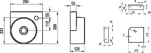 Раковина Ravak Yard 28 C антрацит/кронштейн хром купить в интернет-магазине Sanbest