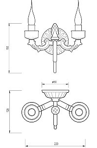 Светильник Migliore VERSAILLES 32684 золото купить в интернет-магазине сантехники Sanbest