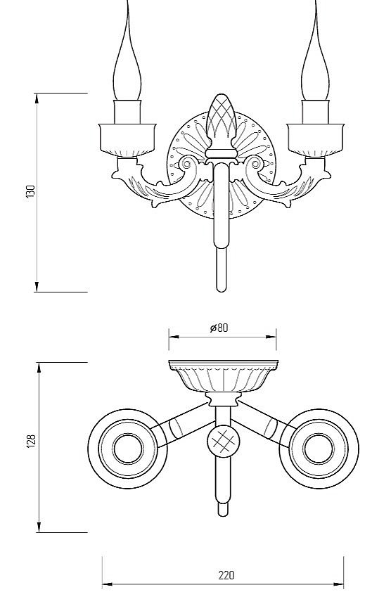 Светильник Migliore VERSAILLES 32684 золото купить в интернет-магазине сантехники Sanbest