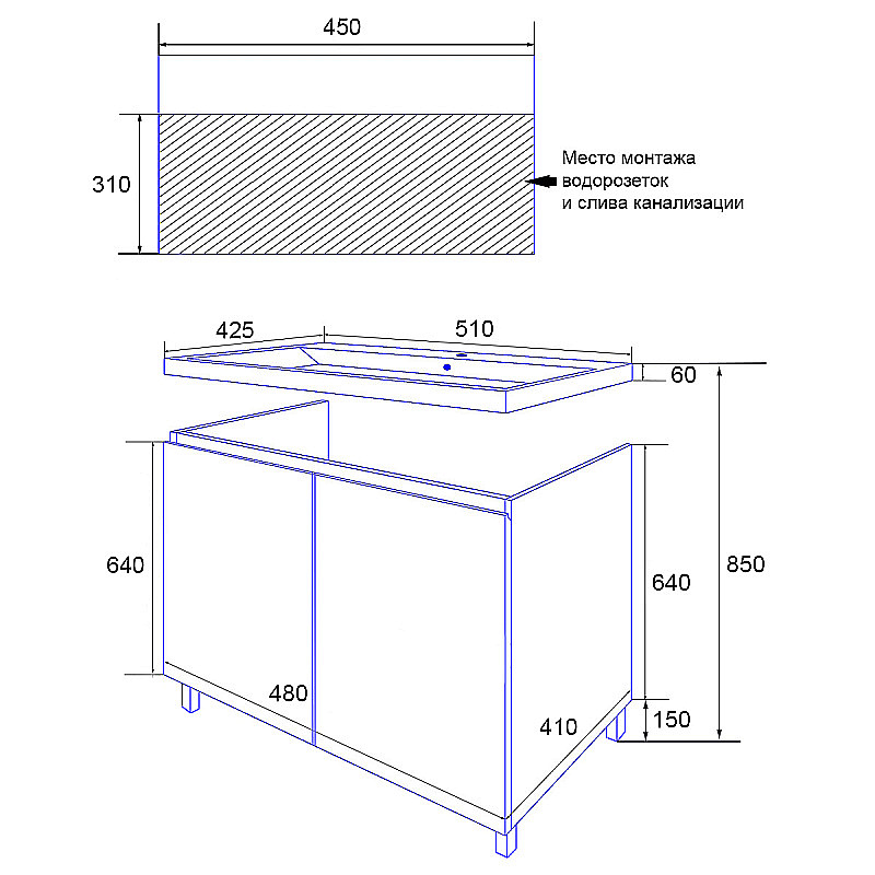 Инсталляция для унитаза Azario AZ-8010-1000 купить в интернет-магазине сантехники Sanbest
