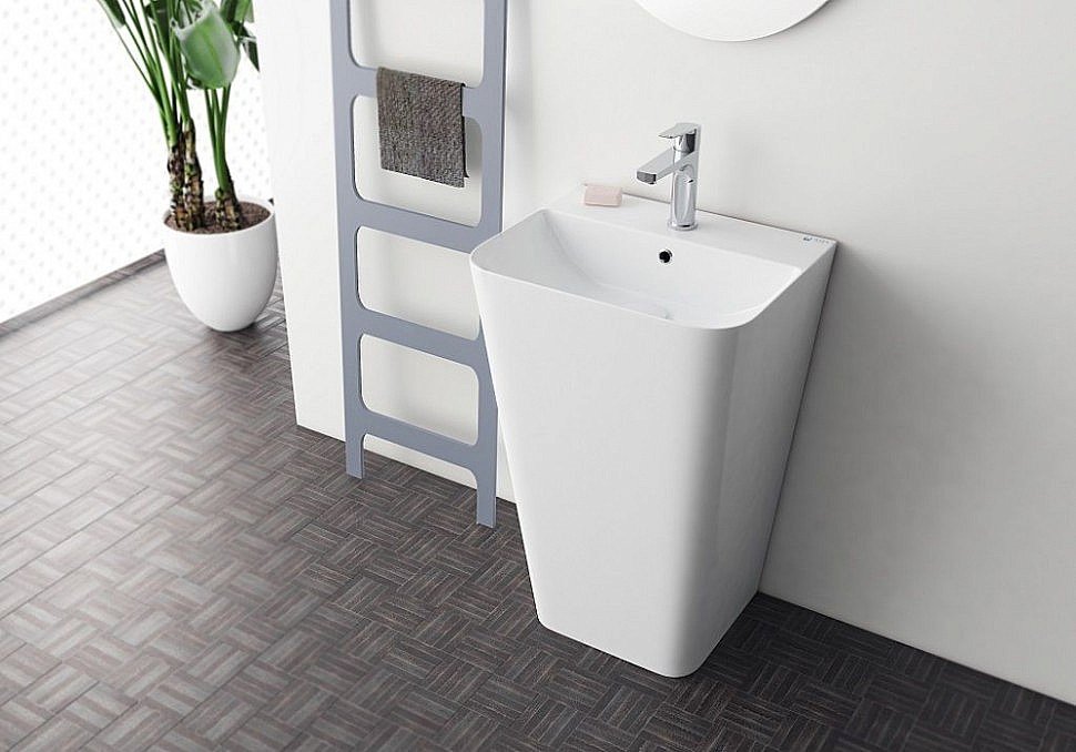 Раковина ISVEA Sott'Aqua 50 10SQ37001SV-2L белая матовая купить в интернет-магазине Sanbest