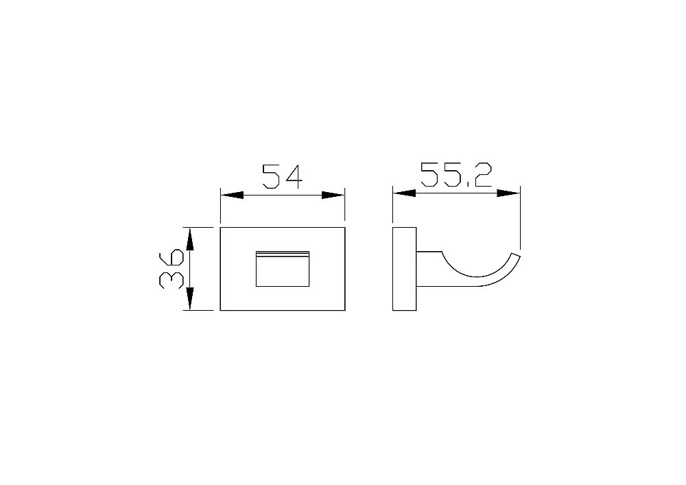 Крючок WONZON & WOGHAND FLAT WW-9715 хром купить в интернет-магазине сантехники Sanbest