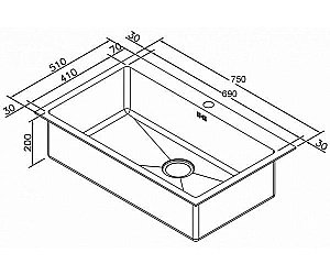 Мойка для кухни ZORG Inox X X-7551 купить в интернет-магазине сантехники Sanbest